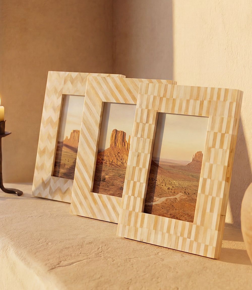 Mosaic Bone Picture Frame