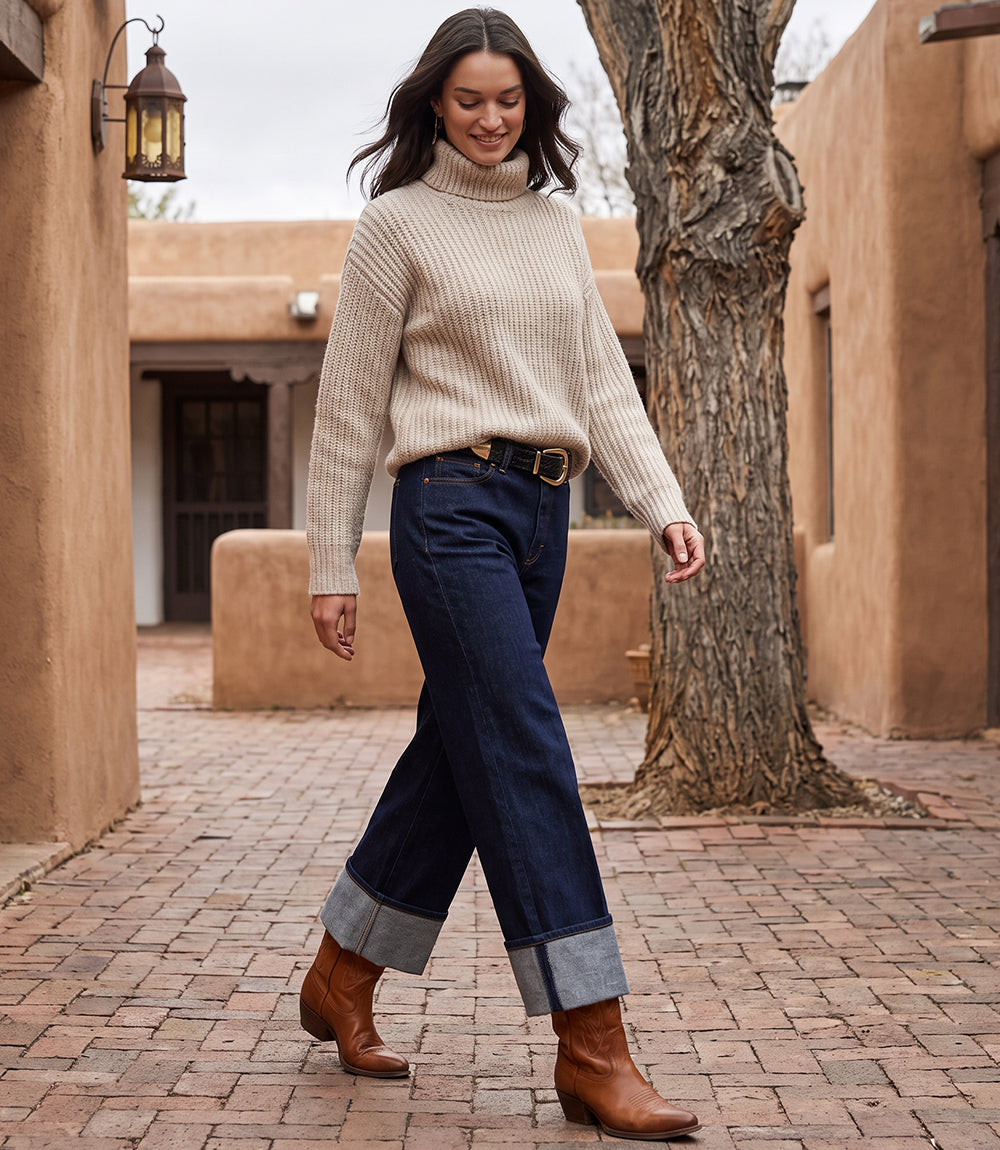 Cuff Cropped Jeans