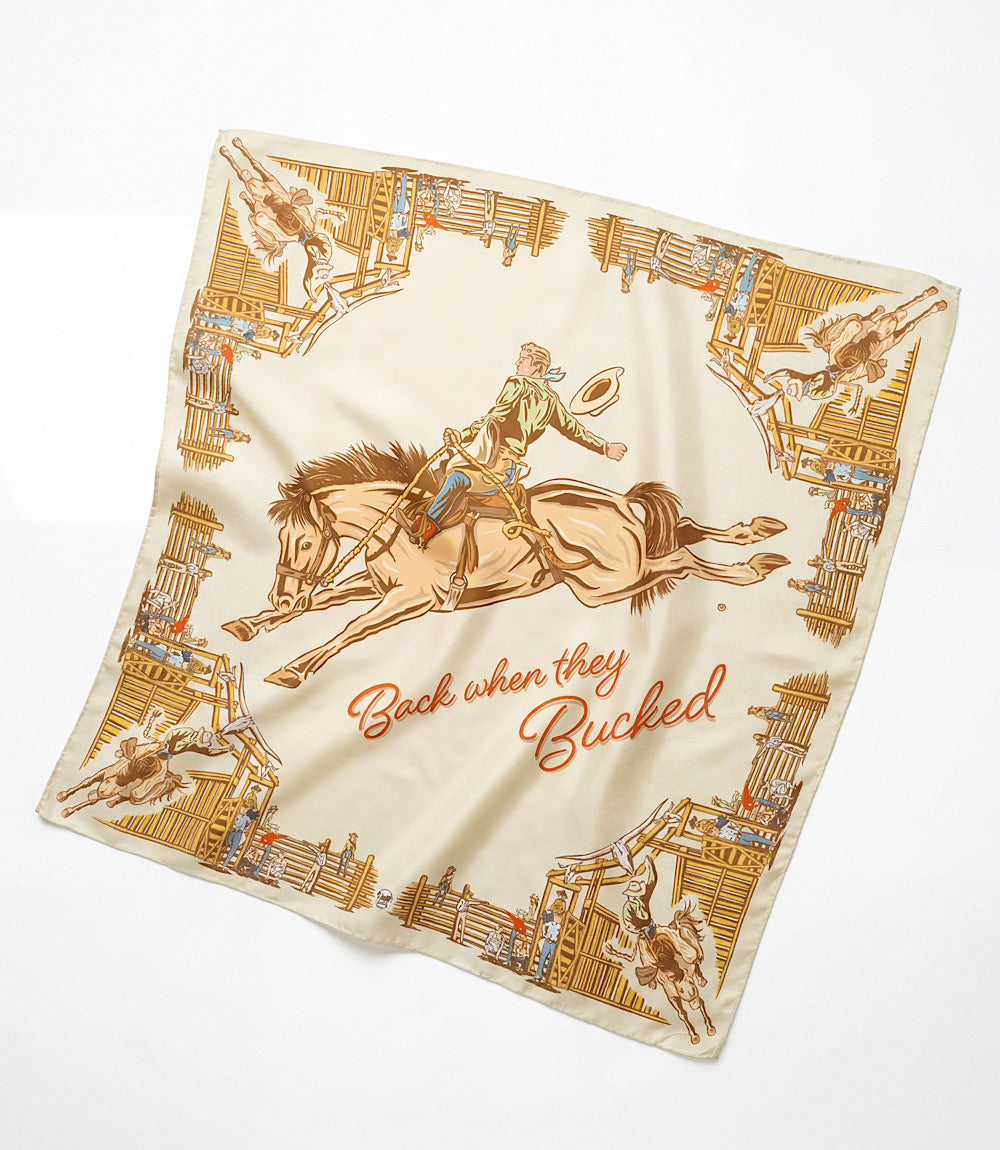 Back When They Bucked Silk Scarf
