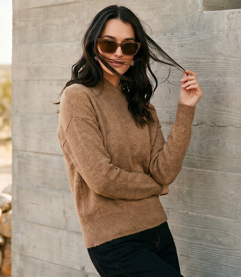 Petite Size Shawl Collar Sweater