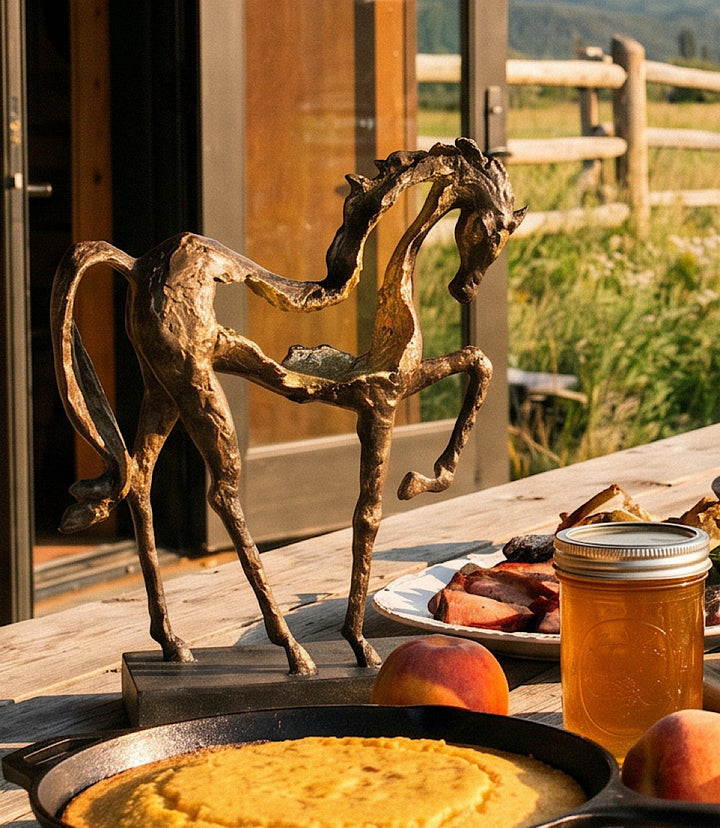 Antique Bronze Horse Sculpture