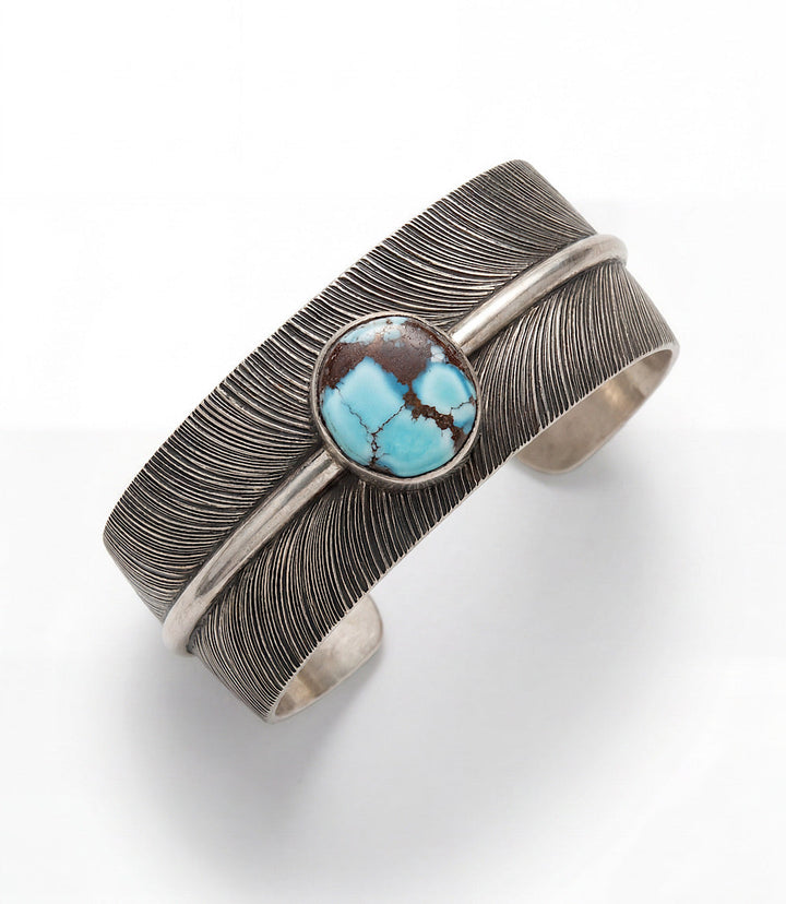 Golden Hill Feather Cuff Bracelet