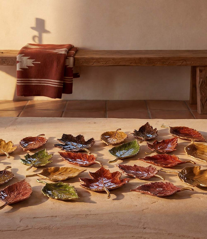 Autumn Leaf Serving Trays, Set Of 5