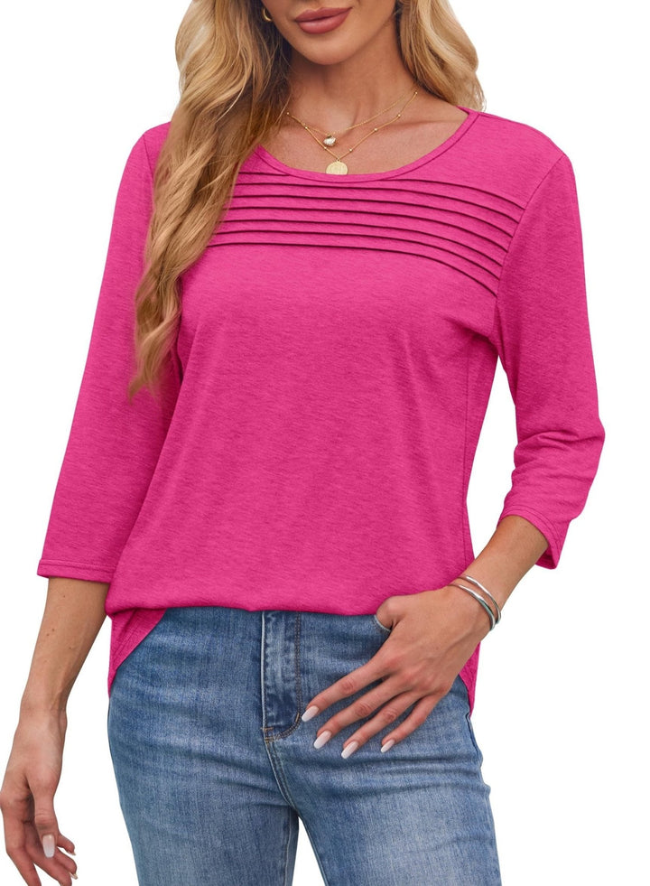 Monalisa | Pleated 3/4 Sleeve Top