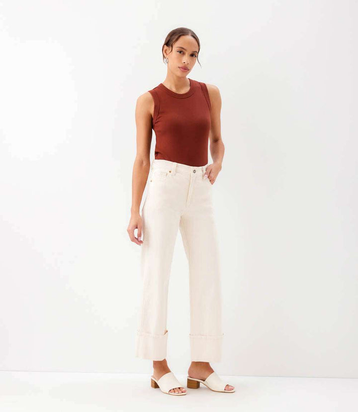 Cuffed Cropped Jeans