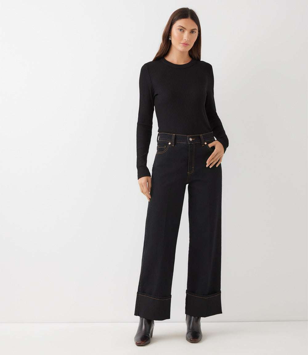 Cuffed Cropped Jeans