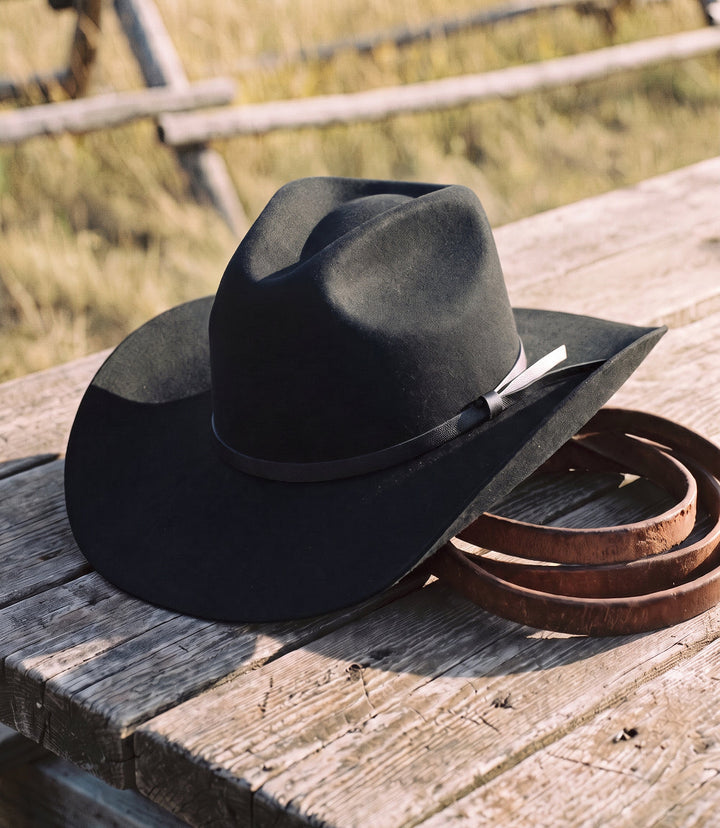 Wool Cowboy Hat With Leather Belt