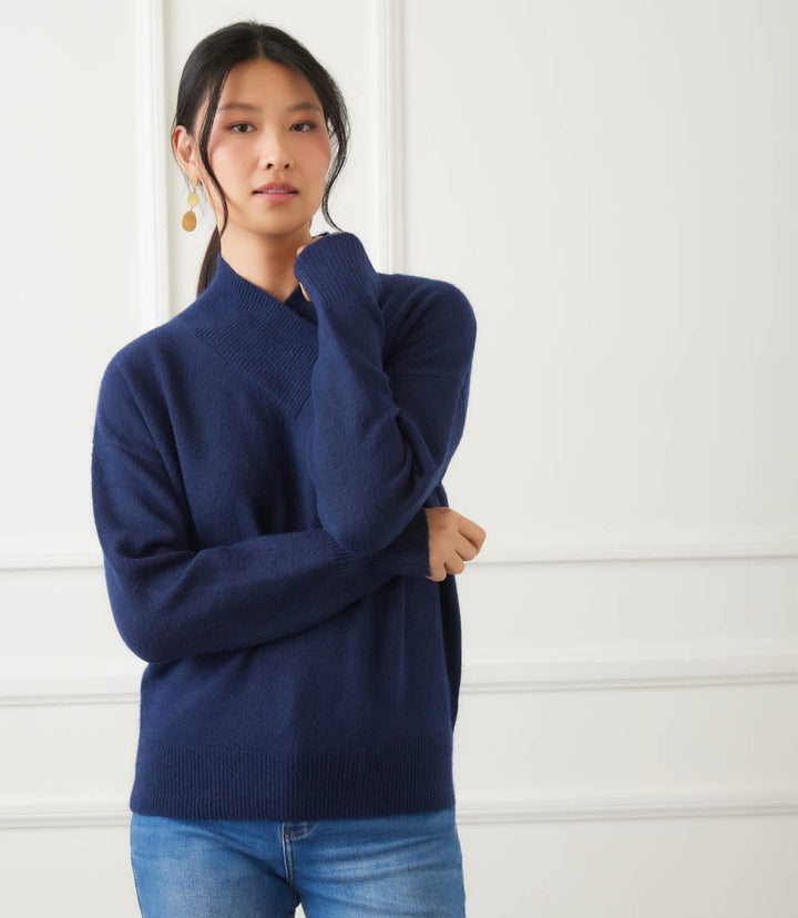 Petite Size Shawl Collar Sweater
