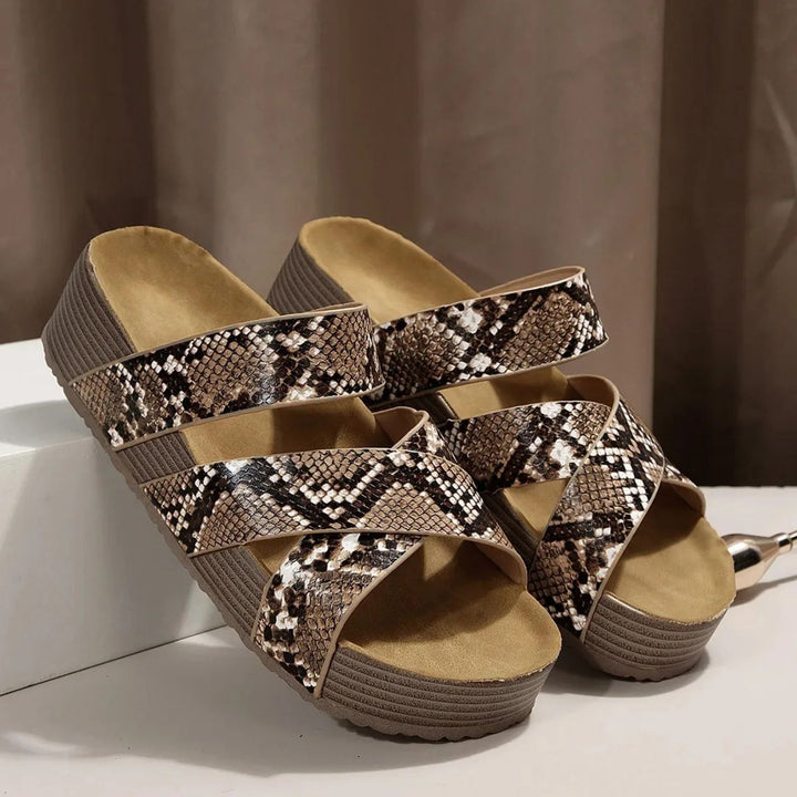 Agnes | Orthopedic Platform Sandals with Woven Straps