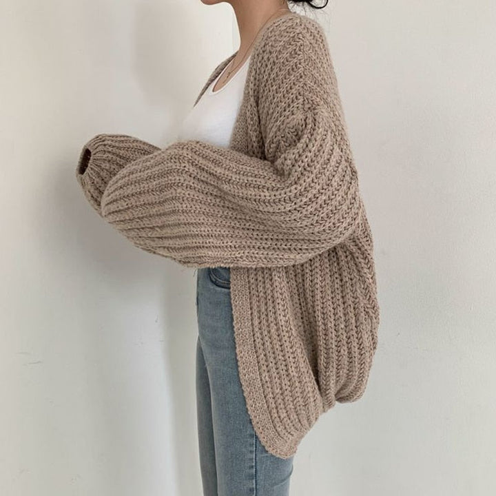 Beatrice | Cardigan with Open Front and Balloon Sleeves