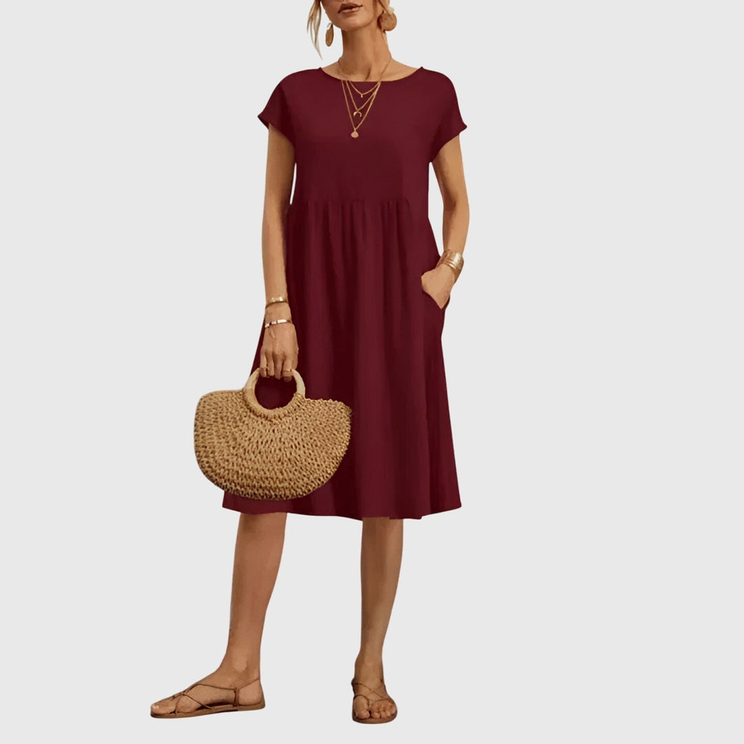 Betty | Casual Mini Dress with Short Sleeves and Pockets