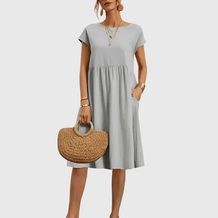 Betty | Casual Mini Dress with Short Sleeves and Pockets
