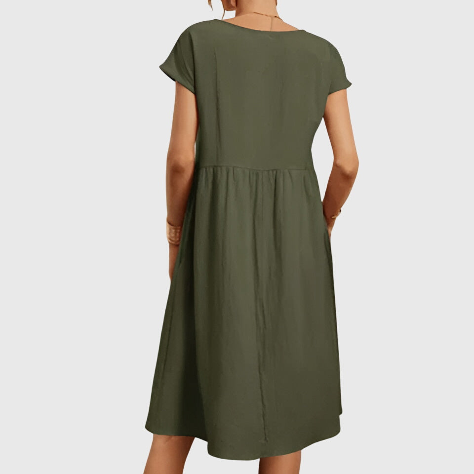 Betty | Casual Mini Dress with Short Sleeves and Pockets