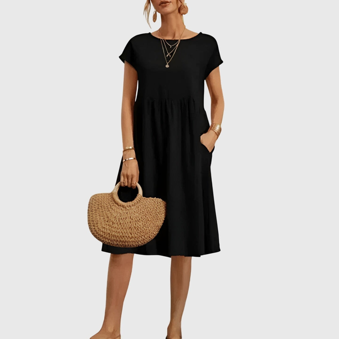 Betty | Casual Mini Dress with Short Sleeves and Pockets