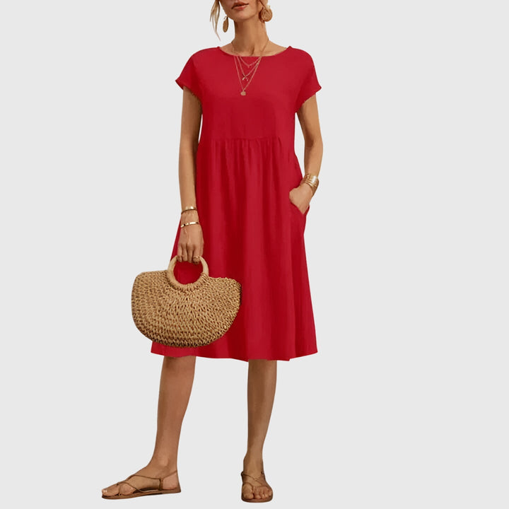 Betty | Casual Mini Dress with Short Sleeves and Pockets
