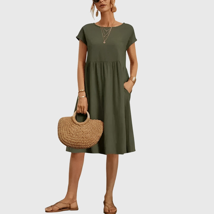 Betty | Casual Mini Dress with Short Sleeves and Pockets