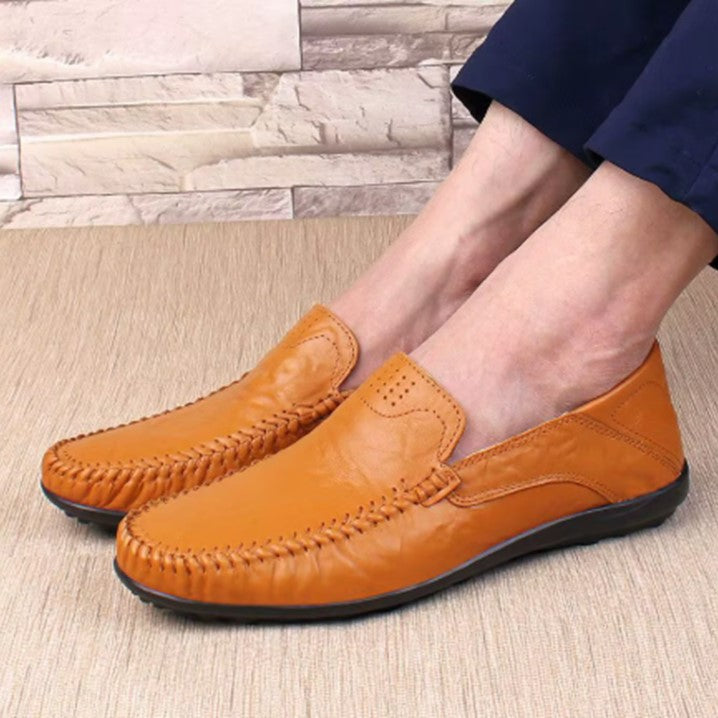 Brenda | Loafers with Stitching Detail and Perforated Upper