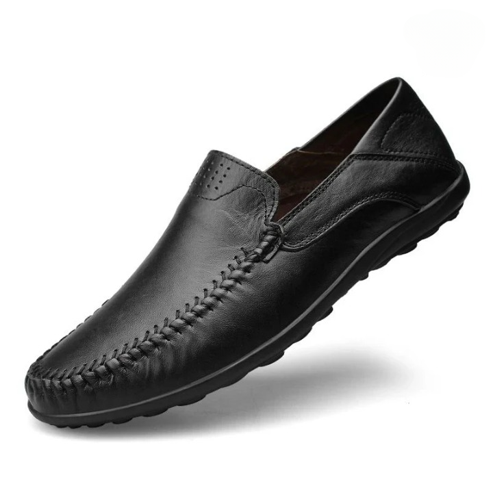 Brenda | Loafers with Stitching Detail and Perforated Upper