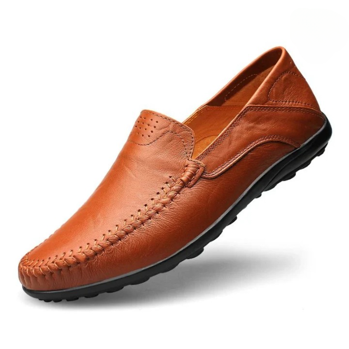 Brenda | Loafers with Stitching Detail and Perforated Upper