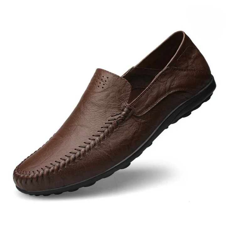 Brenda | Loafers with Stitching Detail and Perforated Upper