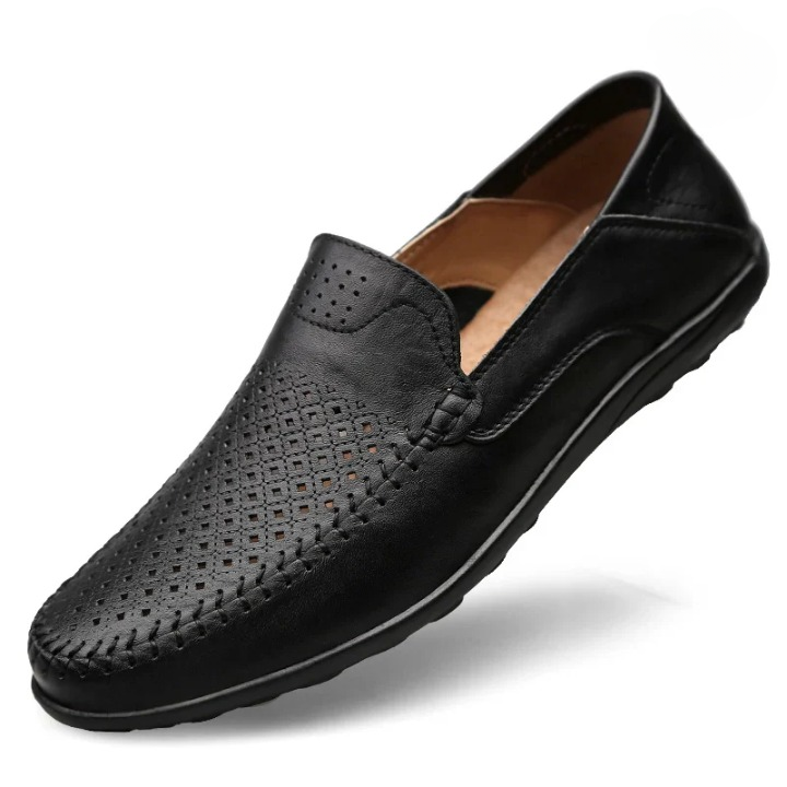 Brenda | Loafers with Stitching Detail and Perforated Upper