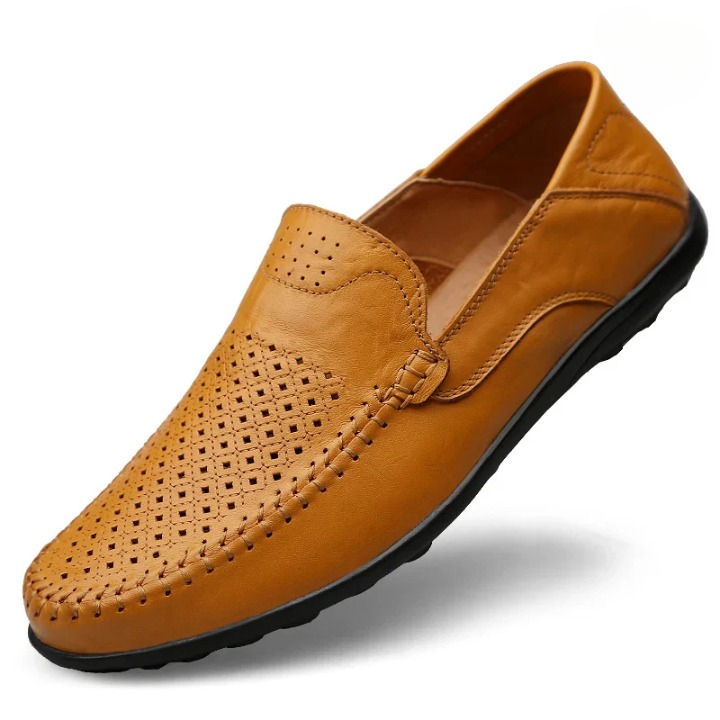 Brenda | Loafers with Stitching Detail and Perforated Upper