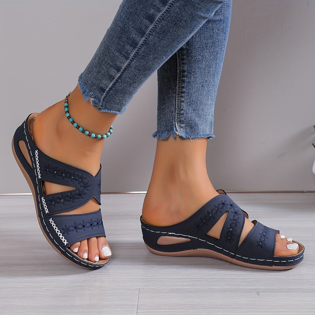 Brittany | Orthopedic Sandals with Cutout Detail and Wedge Heel