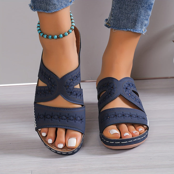 Brittany | Orthopedic Sandals with Cutout Detail and Wedge Heel