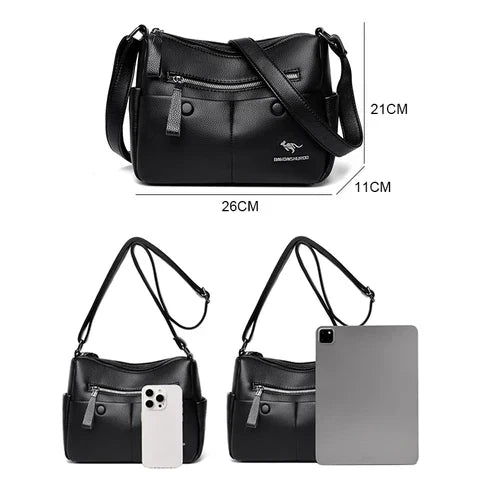 Carol | Crossbody Bag with Zipper Pockets and Adjustable Strap