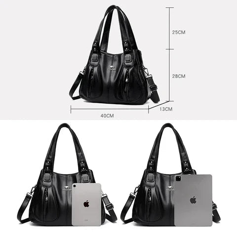 Carol | Everyday Purses with Zipper Pockets and Adjustable Strap