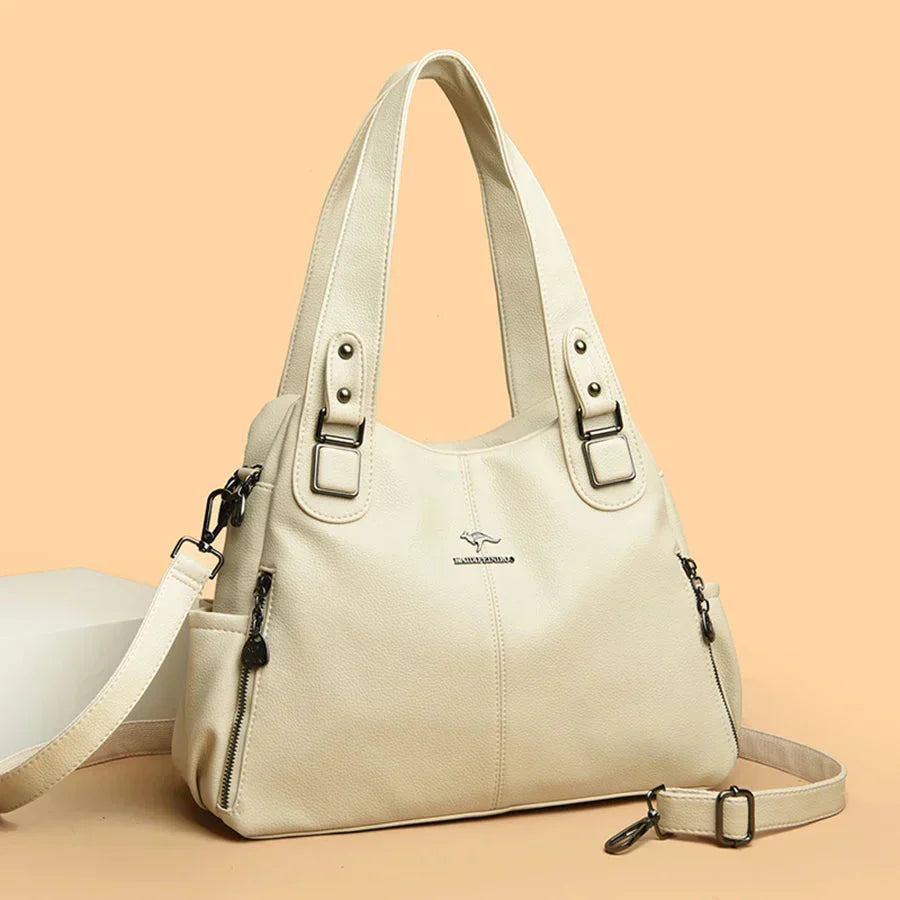 Carol | Shoulder Bag with Top Handles and Detachable Strap