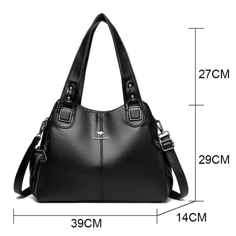 Carol | Shoulder Bag with Top Handles and Detachable Strap