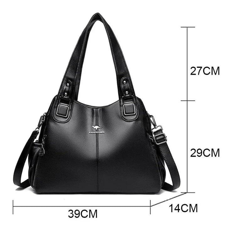 Carol | Shoulder Bag with Top Handles and Detachable Strap