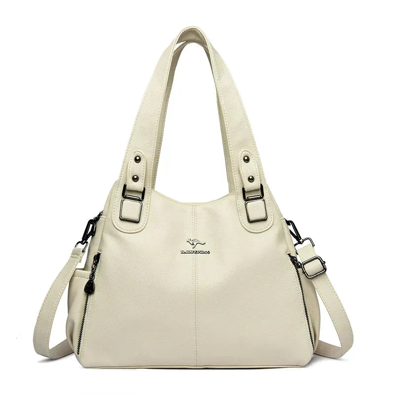 Carol | Shoulder Bag with Top Handles and Detachable Strap