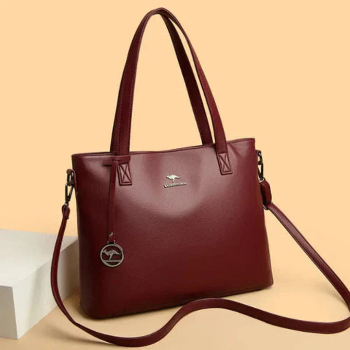 Carol | Tote Bag with Crossbody Strap and Leather Finish