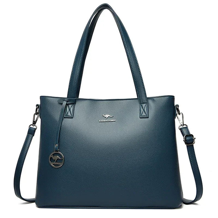 Carol | Tote Bag with Crossbody Strap and Leather Finish