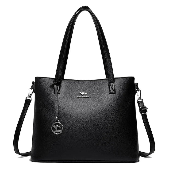 Carol | Tote Bag with Crossbody Strap and Leather Finish