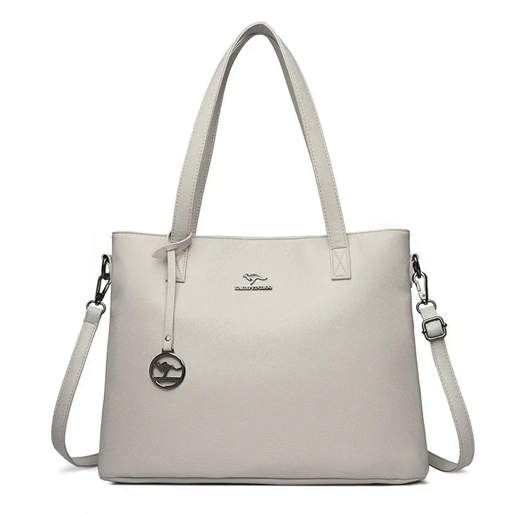 Carol | Tote Bag with Crossbody Strap and Leather Finish