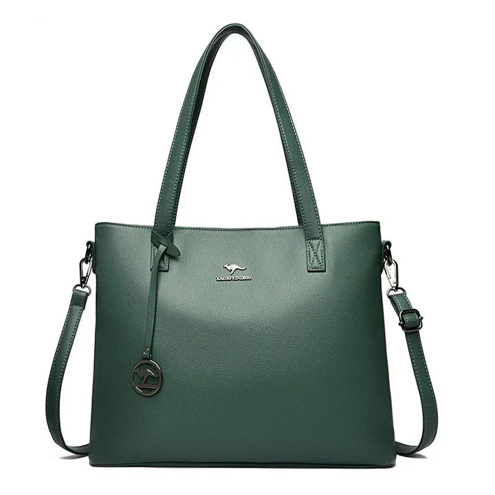 Carol | Tote Bag with Crossbody Strap and Leather Finish