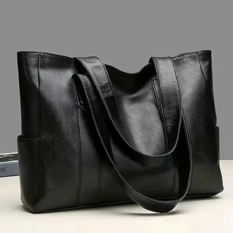 Carol | Tote Bag with Side Pockets and Zipper Closure