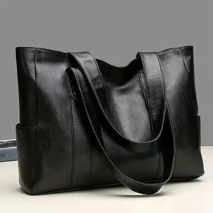 Carol | Tote Bag with Side Pockets and Zipper Closure