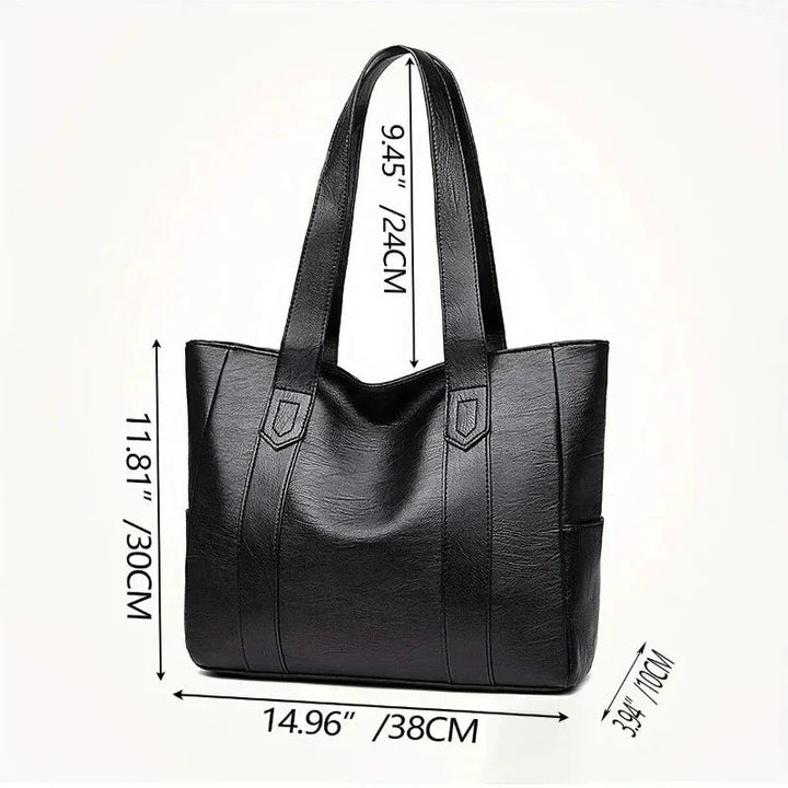 Carol | Tote Bag with Side Pockets and Zipper Closure