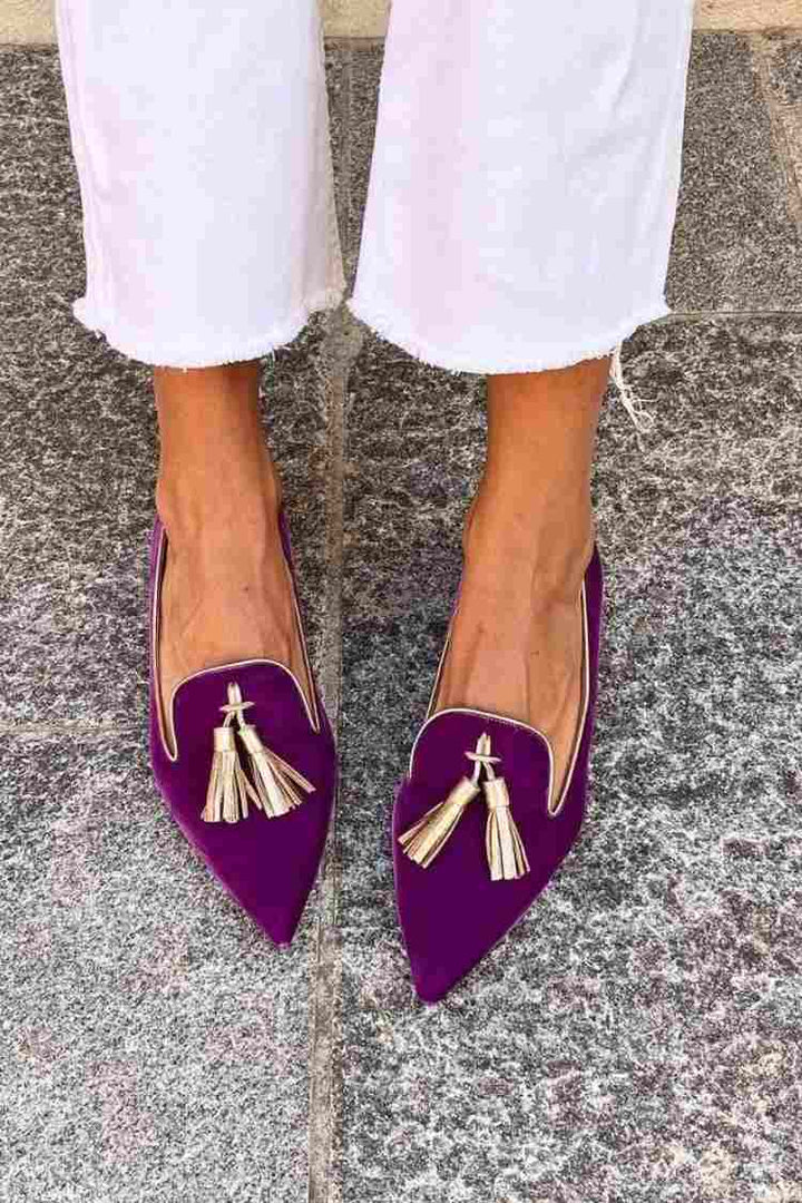 Catherine | Tassel Loafers with Pointed Toe