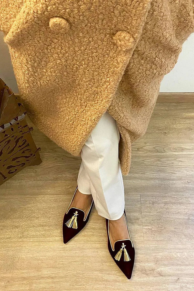 Catherine | Tassel Loafers with Pointed Toe