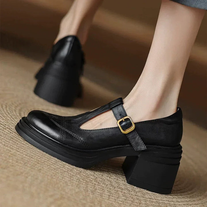 Claire | Mary Jane Shoes with Block Heel and T-Strap