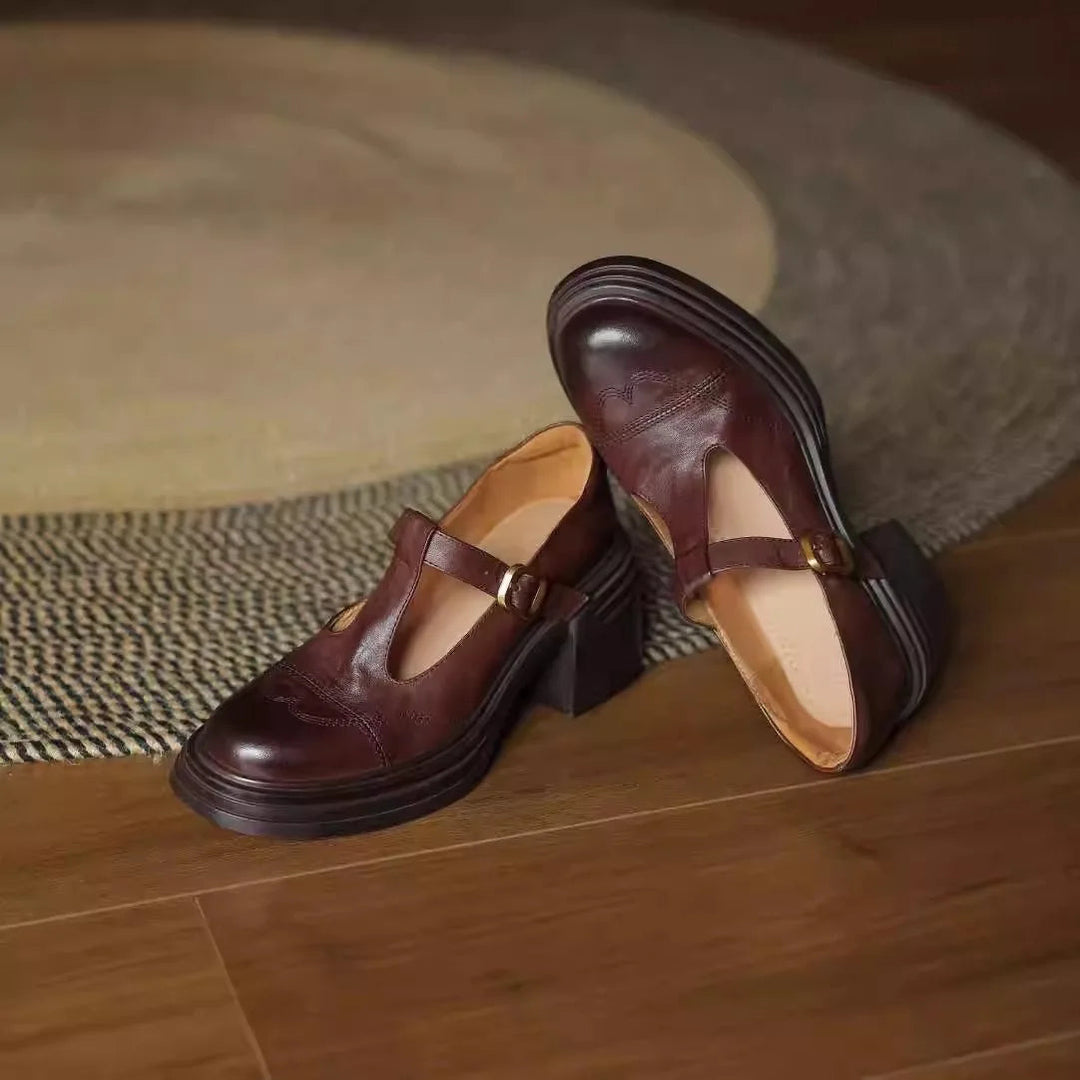 Claire | Mary Jane Shoes with Block Heel and T-Strap