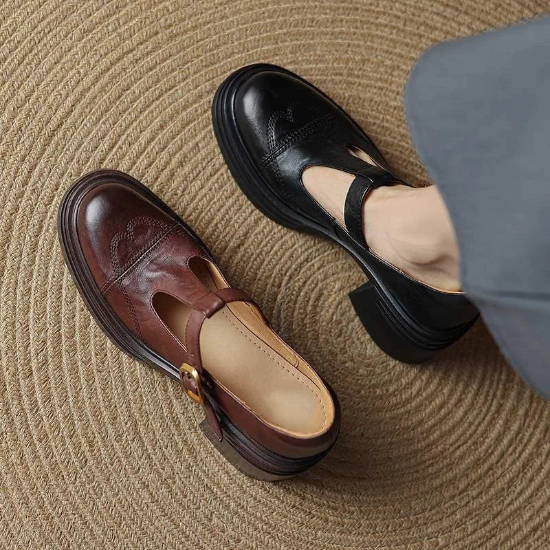 Claire | Mary Jane Shoes with Block Heel and T-Strap