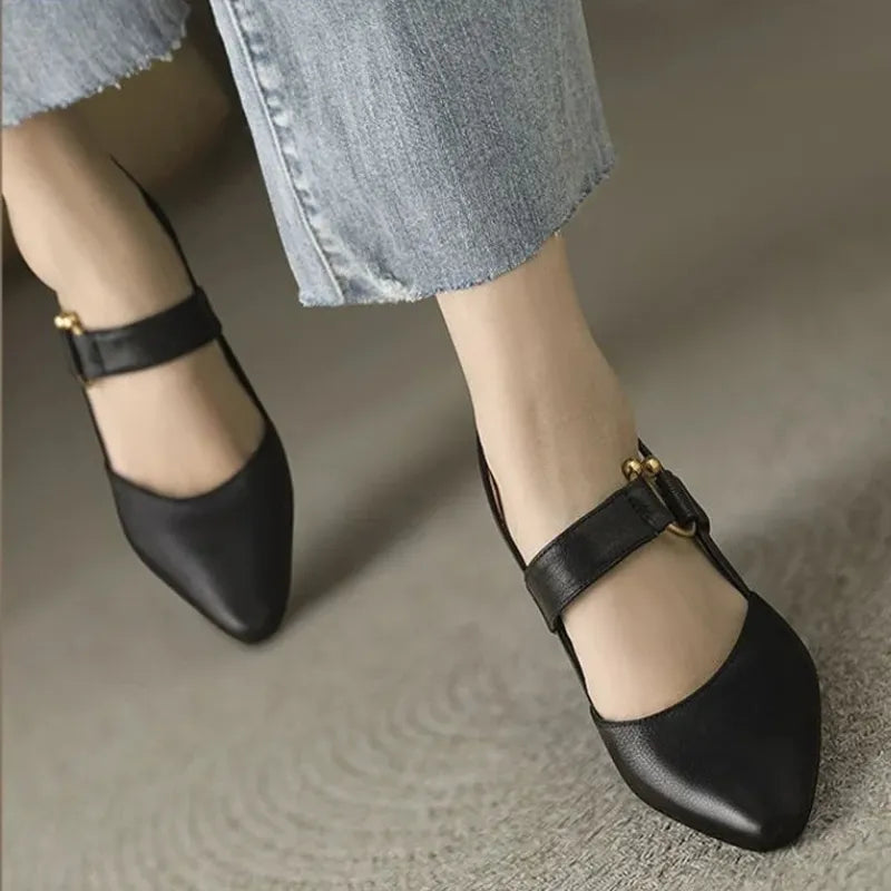 Colette | Slingback Heels with Block Heel and Pointed Toe