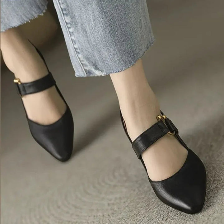 Colette | Slingback Heels with Block Heel and Pointed Toe