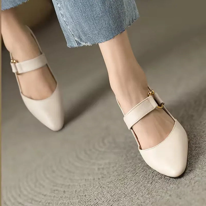 Colette | Slingback Heels with Block Heel and Pointed Toe